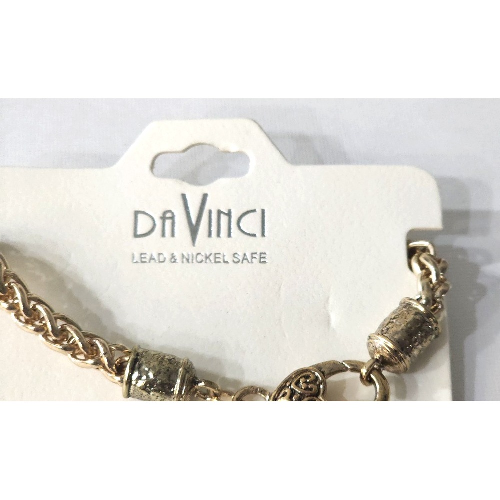 DaVinci Bronze Tone Bracelet Lead & Nickel Safe Heart‎ Shape Women's Bracelet - Picture 2 of 8